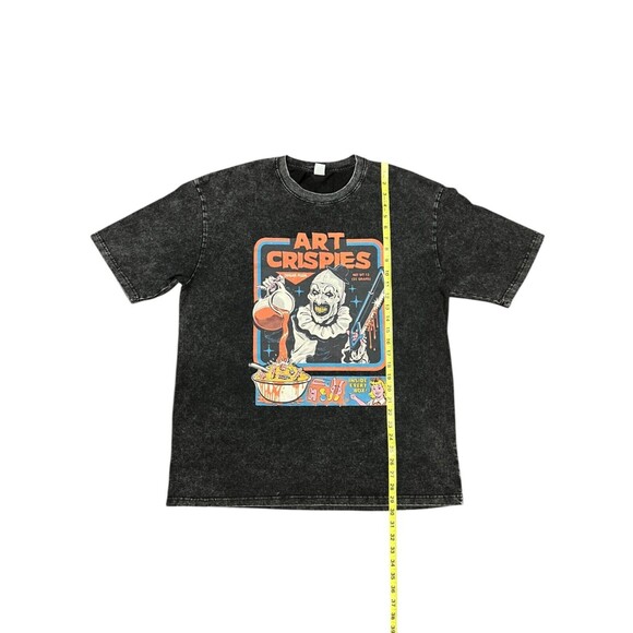 Steven Rhodes Terrifier Art the Clown Stone Wash SS T-Shirt Sz Large Black - Picture 3 of 5